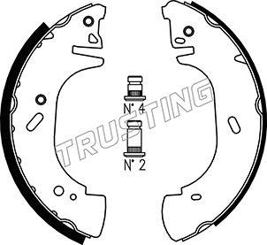 Trusting 073.171 - Комплект гальм, барабанний механізм autocars.com.ua