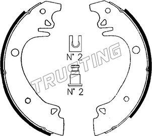 Trusting 079.178 - Комплект гальм, барабанний механізм autocars.com.ua