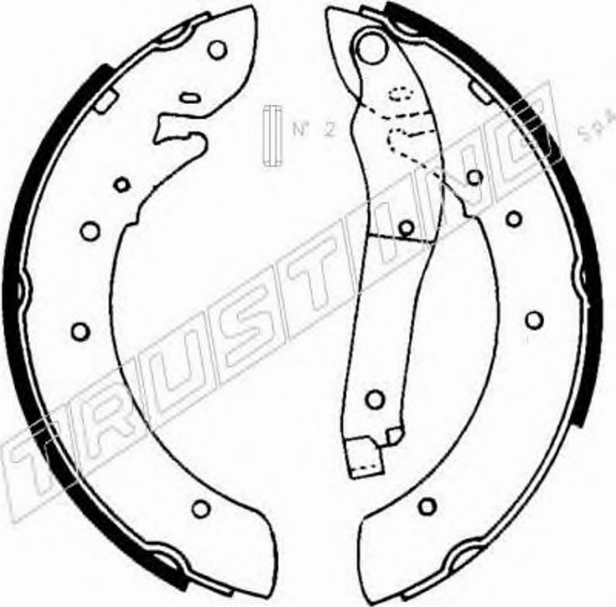 Trusting 079.184 - Комплект тормозных колодок, барабанные avtokuzovplus.com.ua