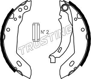 Trusting 079.185 - Комплект гальм, барабанний механізм autocars.com.ua