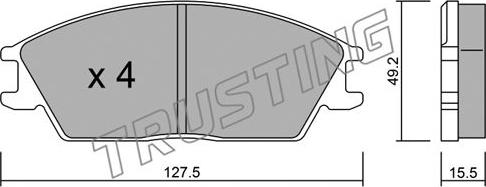 Trusting 083.0 - Гальмівні колодки, дискові гальма autocars.com.ua