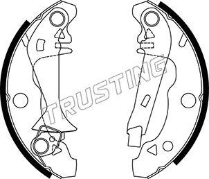 Trusting 088.202Y - Комплект тормозных колодок, барабанные autodnr.net
