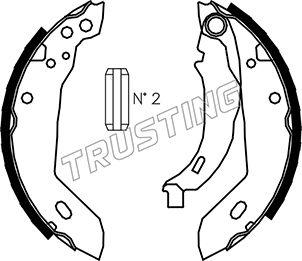 Trusting 088.212 - Комплект тормозных колодок, барабанные autodnr.net
