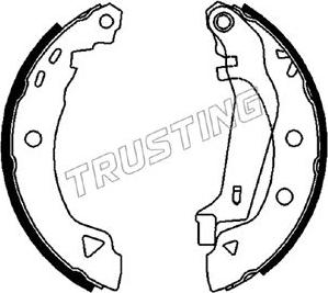 Trusting 088.218Y - Комплект тормозных колодок, барабанные autodnr.net