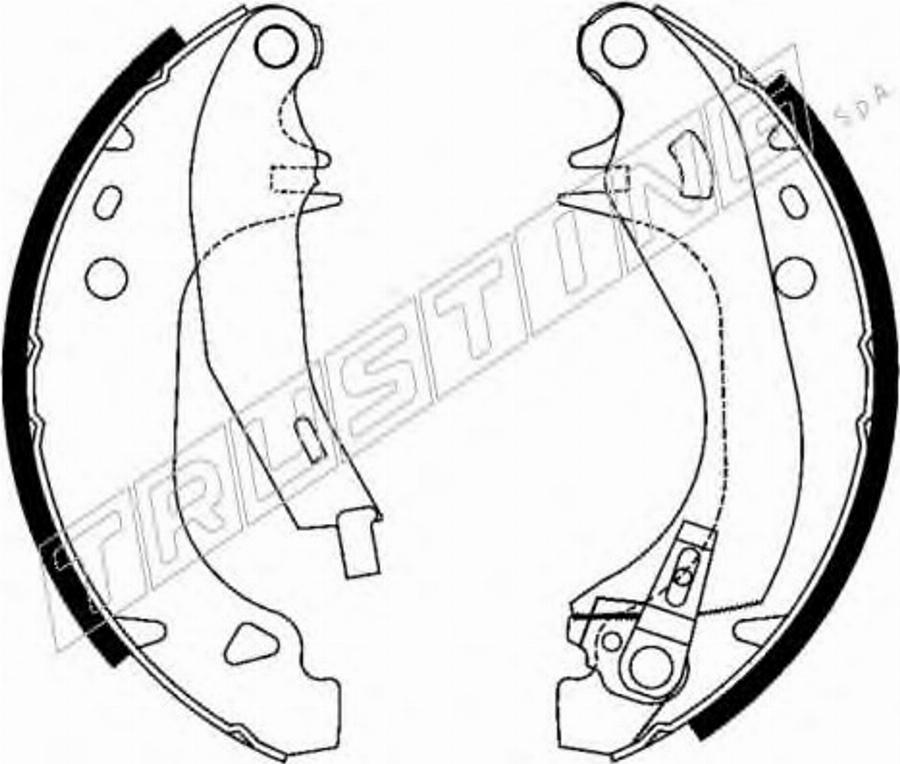 Trusting 088227Y - Комплект тормозных колодок, барабанные autodnr.net
