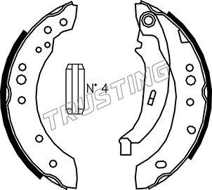 Trusting 088.241 - Комплект гальм, барабанний механізм autocars.com.ua