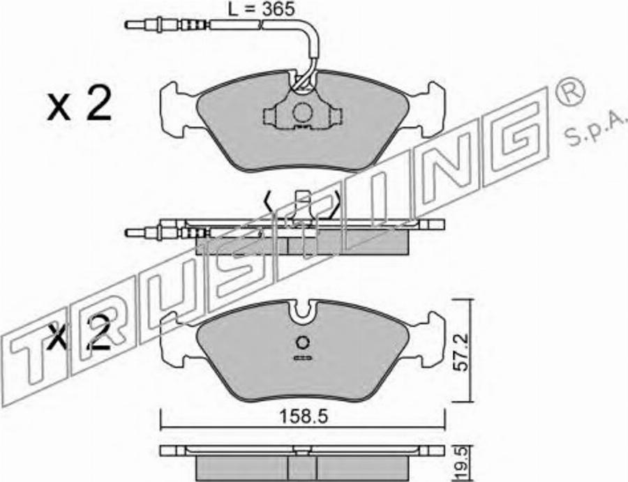 Trusting 093.2 - Гальмівні колодки, дискові гальма autocars.com.ua