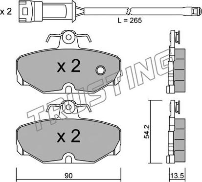 Trusting 097.0W - Гальмівні колодки, дискові гальма autocars.com.ua