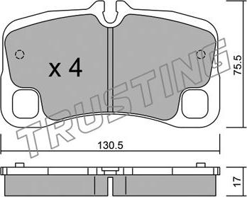 Trusting 1029.0 - Гальмівні колодки, дискові гальма autocars.com.ua