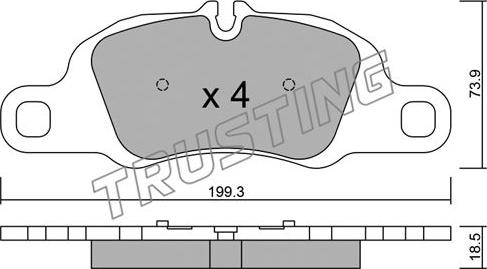 Trusting 1051.0 - Гальмівні колодки, дискові гальма autocars.com.ua