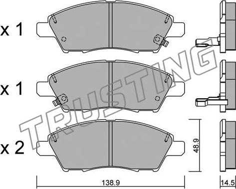 Trusting 1079.0 - Гальмівні колодки, дискові гальма autocars.com.ua