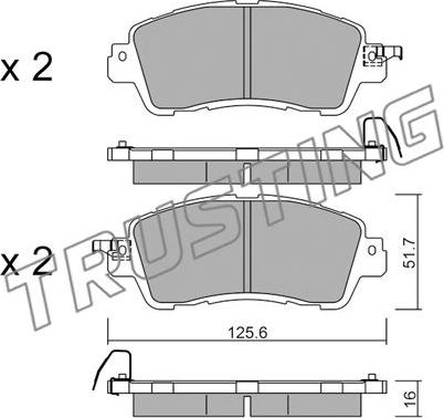 Trusting 1085.0 - Гальмівні колодки, дискові гальма autocars.com.ua