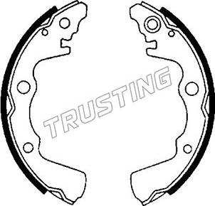Trusting 110.325 - Комплект гальм, барабанний механізм autocars.com.ua