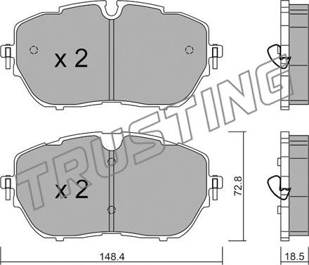 Trusting 1105.0 - Тормозные колодки, дисковые, комплект autodnr.net