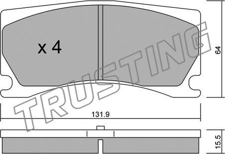 Trusting 1106.0 - Тормозные колодки, дисковые, комплект autodnr.net