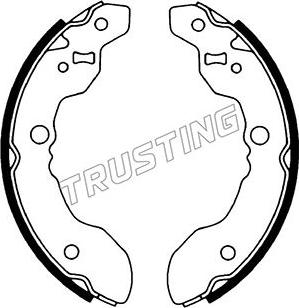 Trusting 111.241 - Комплект тормозных колодок, барабанные avtokuzovplus.com.ua