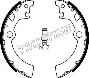 Trusting 111.242 - Комплект тормозных колодок, барабанные avtokuzovplus.com.ua