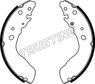 Trusting 111.245 - Комплект гальм, барабанний механізм autocars.com.ua