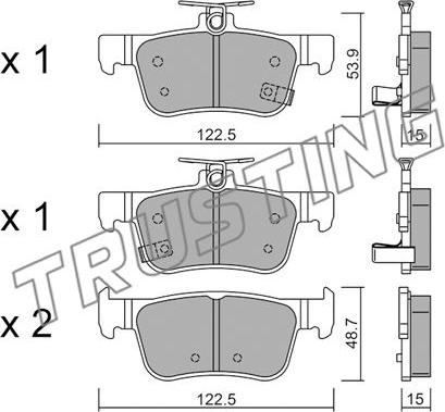 Trusting 1131.0 - Тормозные колодки, дисковые, комплект autodnr.net