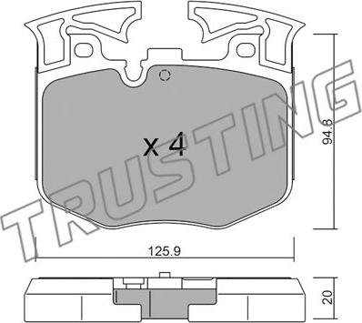 Trusting 1146.0 - Тормозные колодки, дисковые, комплект avtokuzovplus.com.ua