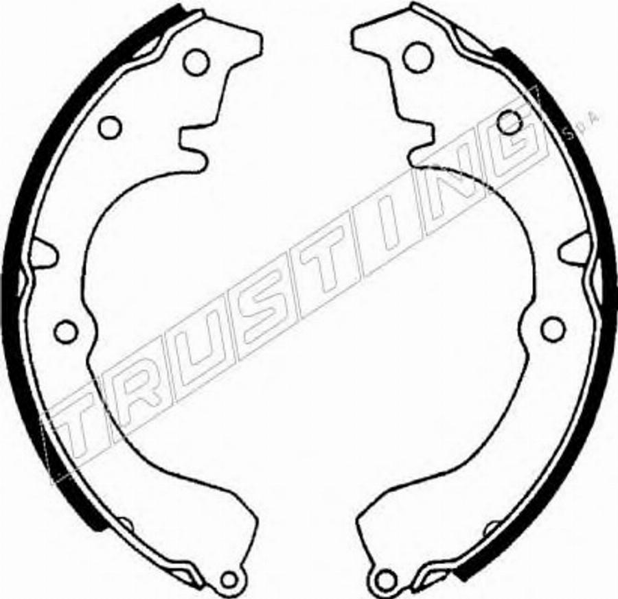 Trusting 115228 - Комплект тормозных колодок, барабанные autodnr.net