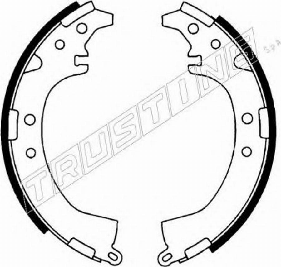 Trusting 115.291 - Комплект тормозных колодок, барабанные autodnr.net