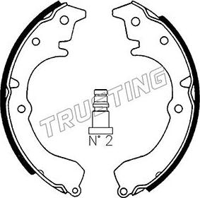 Trusting 115.292 - Комплект тормозных колодок, барабанные avtokuzovplus.com.ua