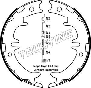 Trusting 115.311K - Комплект тормозов, ручник, парковка avtokuzovplus.com.ua