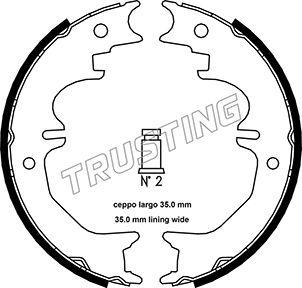 Trusting 115.313 - Комплект гальм, ручник, парковка autocars.com.ua