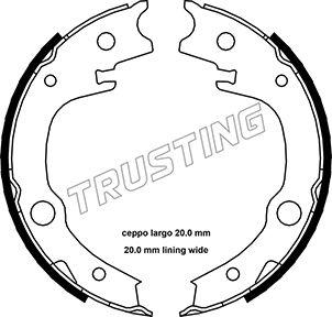 Trusting 115.315 - Комплект гальм, ручник, парковка autocars.com.ua