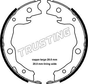 Trusting 115.322 - Комплект гальм, ручник, парковка autocars.com.ua