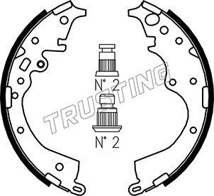 Trusting 115.324 - Комплект гальм, барабанний механізм autocars.com.ua