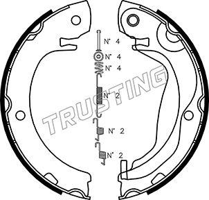 Trusting 115.325K - Комплект гальм, ручник, парковка autocars.com.ua