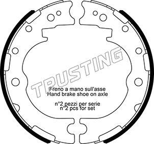 Trusting 115.332 - Комплект гальм, ручник, парковка autocars.com.ua