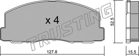 Trusting 116.0 - Тормозные колодки, дисковые, комплект avtokuzovplus.com.ua