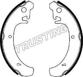 Trusting 122.004 - Комплект тормозных колодок, барабанные autodnr.net