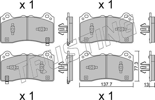 Trusting 1220.1 - Тормозные колодки, дисковые, комплект avtokuzovplus.com.ua