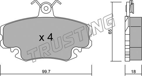 Trusting 122.0 - Гальмівні колодки, дискові гальма autocars.com.ua