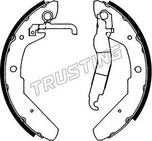 Trusting 124.279 - Комплект тормозных колодок, барабанные avtokuzovplus.com.ua