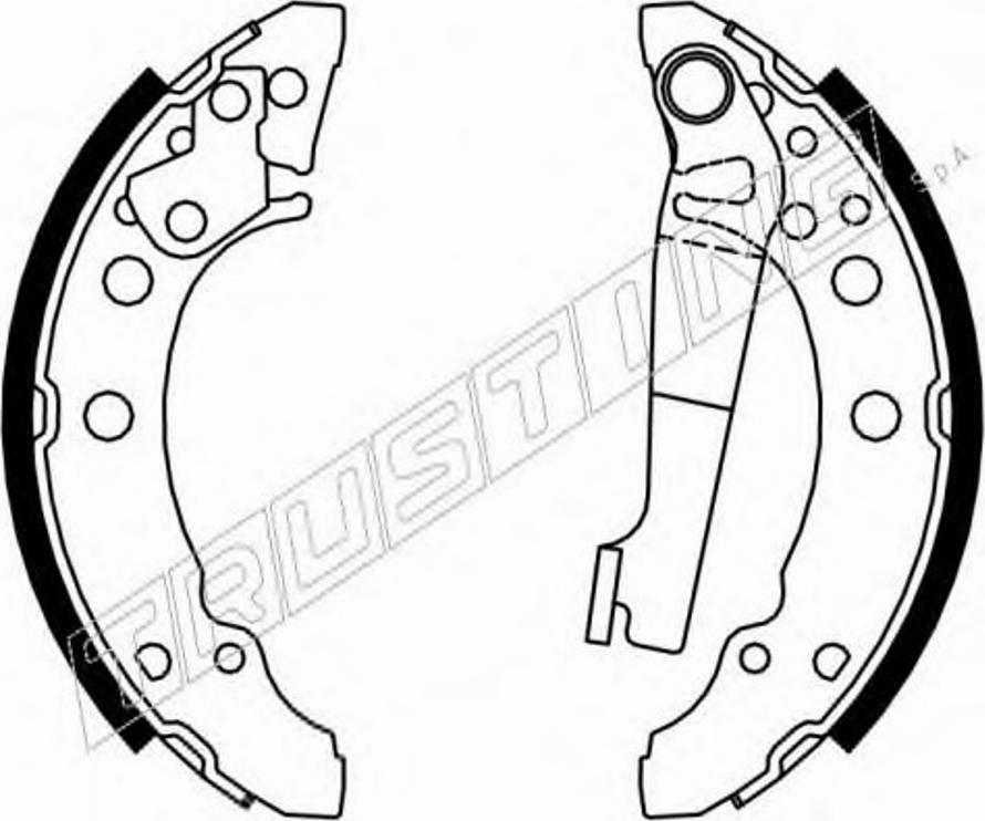 Trusting 124.286 - Комплект тормозных колодок, барабанные avtokuzovplus.com.ua