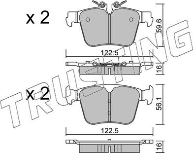 Trusting 1329.0 - Тормозные колодки, дисковые, комплект avtokuzovplus.com.ua