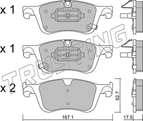 Trusting 1365.0 - Гальмівні колодки, дискові гальма autocars.com.ua