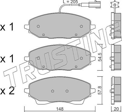 Trusting 1378.0 - Тормозные колодки, дисковые, комплект avtokuzovplus.com.ua