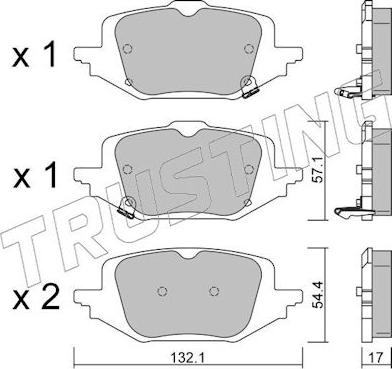 Trusting 1397.0 - Гальмівні колодки, дискові гальма autocars.com.ua