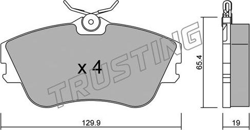 Trusting 167.0 - Гальмівні колодки, дискові гальма autocars.com.ua