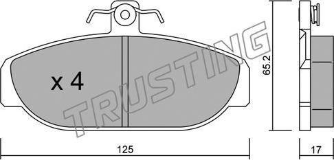 Trusting 190.0 - Гальмівні колодки, дискові гальма autocars.com.ua