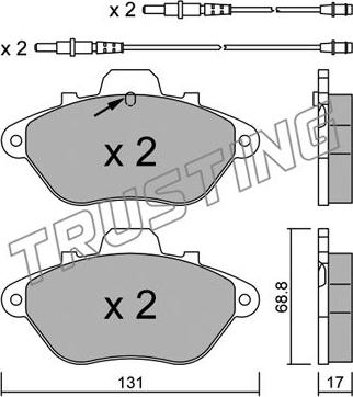 Trusting 192.1 - Гальмівні колодки, дискові гальма autocars.com.ua