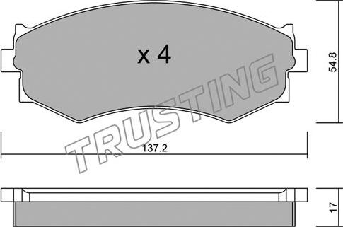 Trusting 197.0 - Тормозные колодки, дисковые, комплект autodnr.net