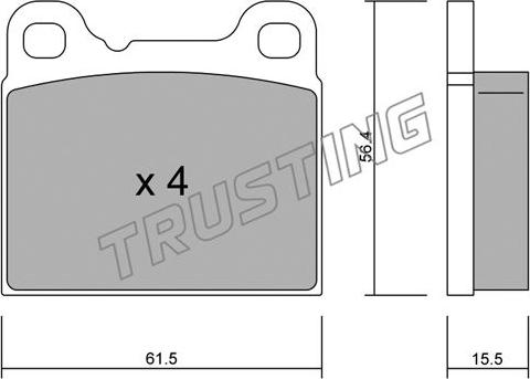 Trusting 209.0 - Гальмівні колодки, дискові гальма autocars.com.ua