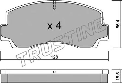 Trusting 252.0 - Гальмівні колодки, дискові гальма autocars.com.ua